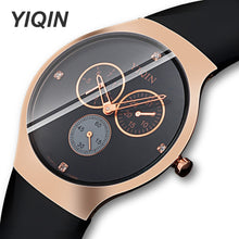 Load image into Gallery viewer, Fashion Luxury Quartz Wristwatches Black Women Waterproof Watch Female Clock Rubber Men Fitness Wrist Watches Diamond Dial Watch