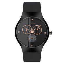 Load image into Gallery viewer, Fashion Luxury Quartz Wristwatches Black Women Waterproof Watch Female Clock Rubber Men Fitness Wrist Watches Diamond Dial Watch